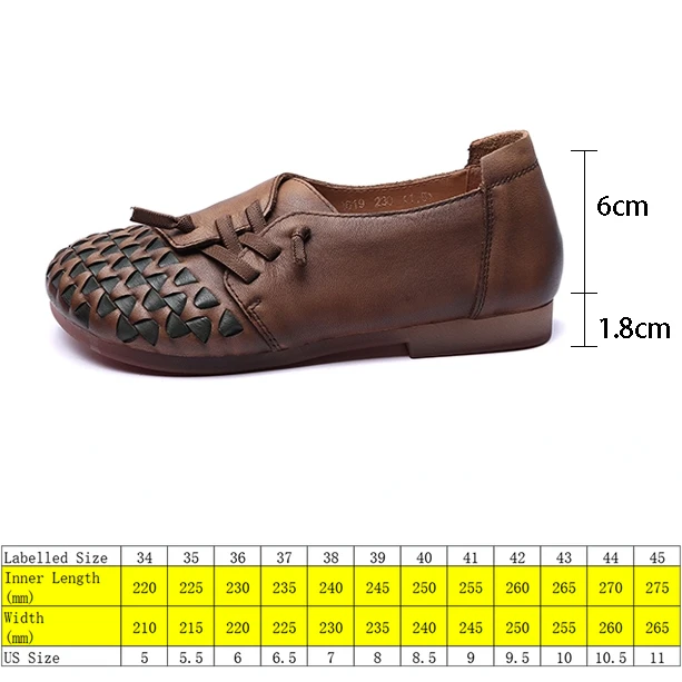 Туфли женские из натуральной кожи на плоской подошве в этническом стиле |