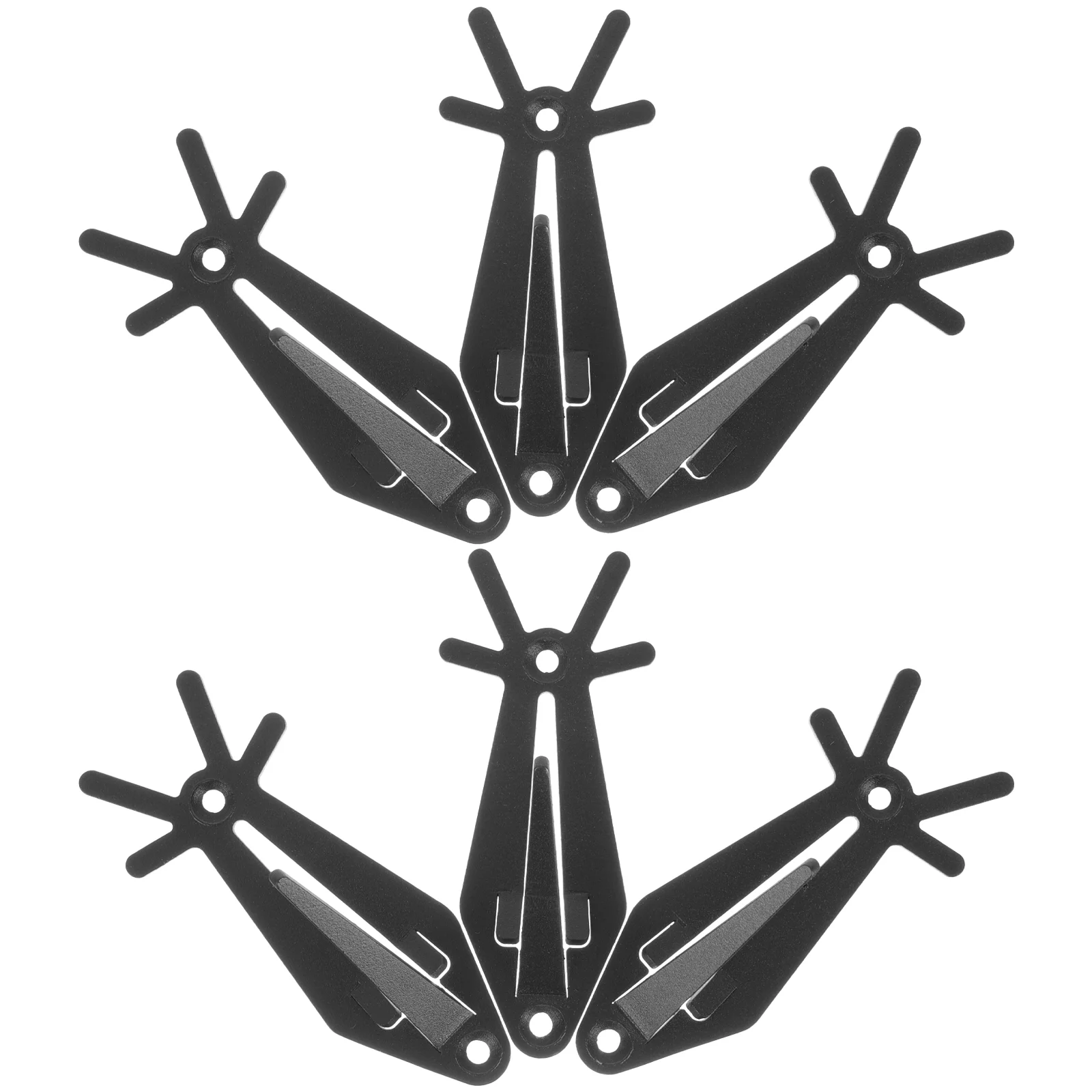 

6pcs Sturdy Wall Hanging Rack Collection Showcase Hook Stainless Steel Bracket