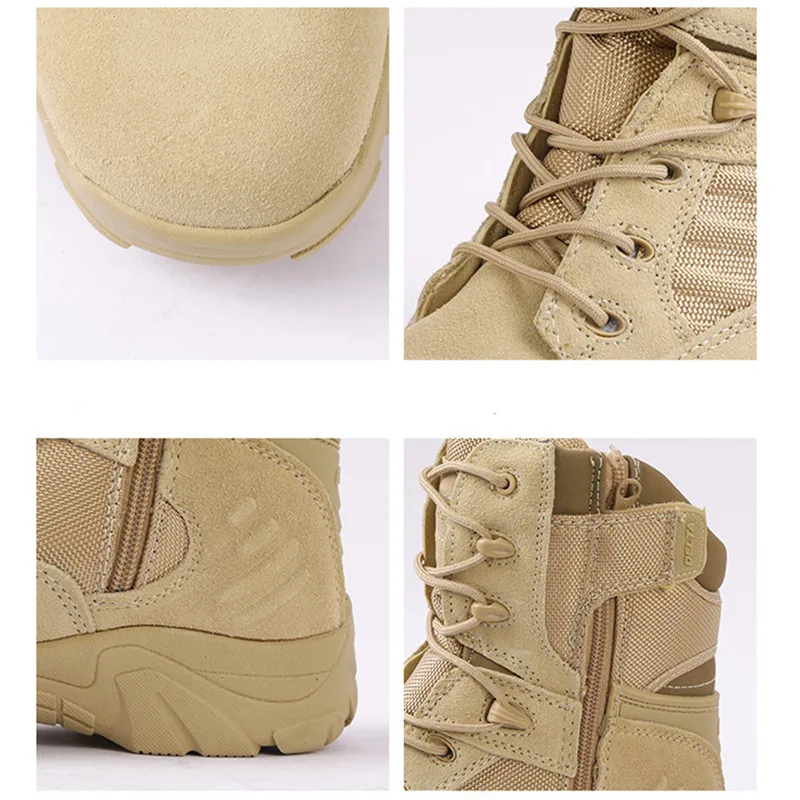 Men's Military Boot Combat Mens Ankle Boot Tactical Big Size 39-46 Army Boot Male Shoes Work Safety Shoes Motocycle Boots