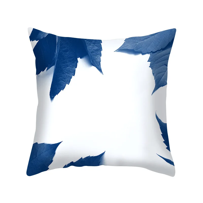 

Blue Geometric Print Design Pillowcase Home Office Decor Square Pillowcase