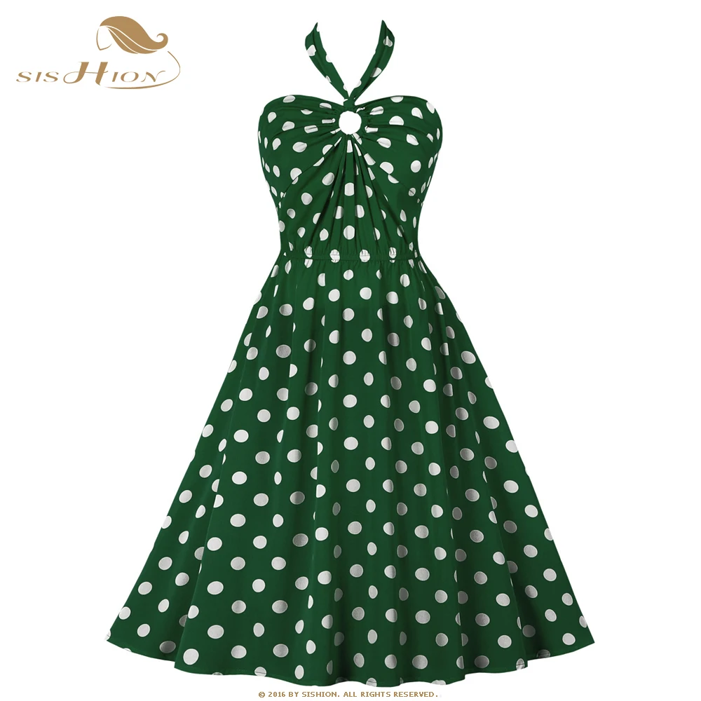 

Женское винтажное платье в горошек, без рукавов