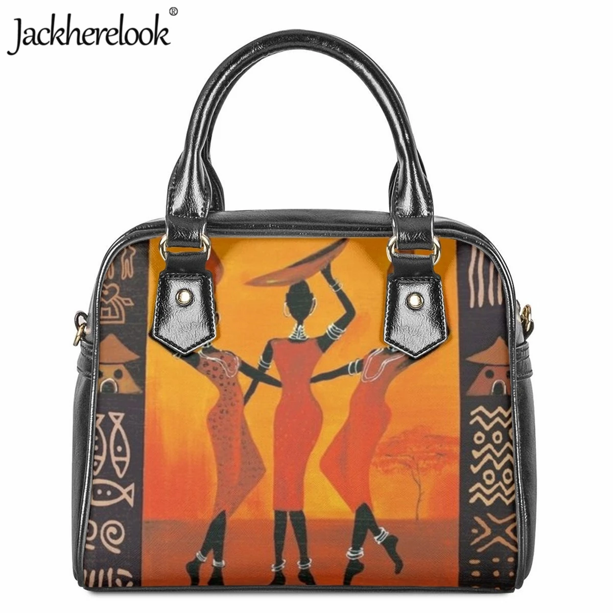 

Jackherelook, женская сумка через плечо, модный трендовый бренд, Африканский Племенной тотем, дизайнерская сумка-мессенджер, классическая сумка для покупок