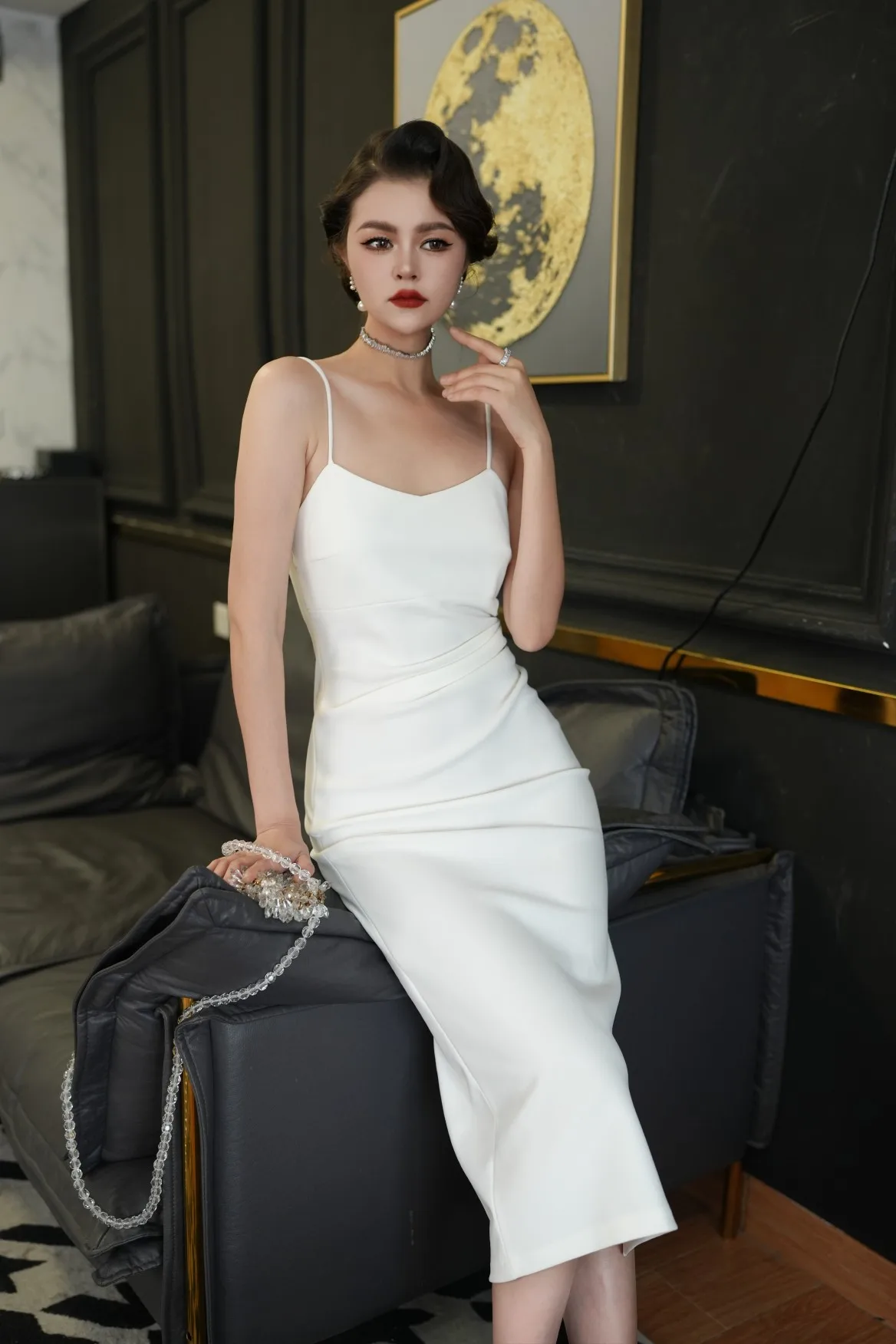 

2023 spring and summer women's clothing fashion new Suspender Dress 0511