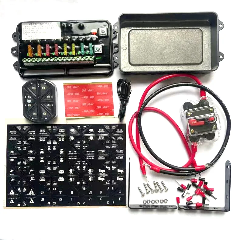 

NEW 8 Gang RGB Switch Panel Wireless Off Road Car LED Dimmer Light Bar High Power Integrated Controller DC 12-24V