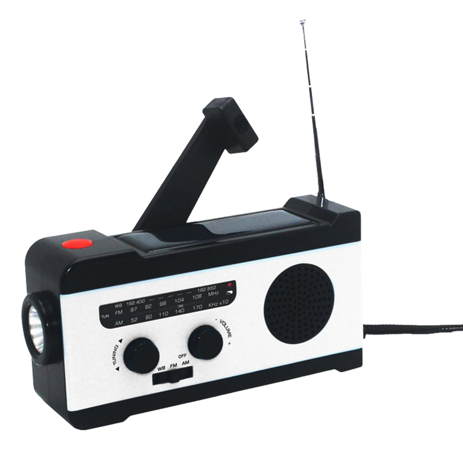 

Emergency Weather Radio Hand Crank Weather Radio For Emergency AM/FM/NOAA Solar Radios With LED Flashlight SOS Alarm USB Charger