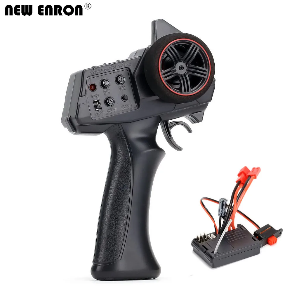 

NEW ENRON 1P 3CH 2.4GHz Transmitter Remote Control with 2 in 1 Receiver AX7S ESC for RC 1/14 1/16 1/18 1/24 1/28 1/36 Part SCX24