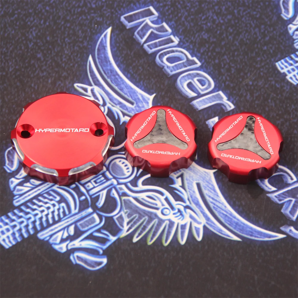 

For Hypermotard 1100 2007-2012( 2008 2009 2010 2011 Motorcycle Front Brake Clutch & Rear Brake Fluid Reservoir Cover Cap