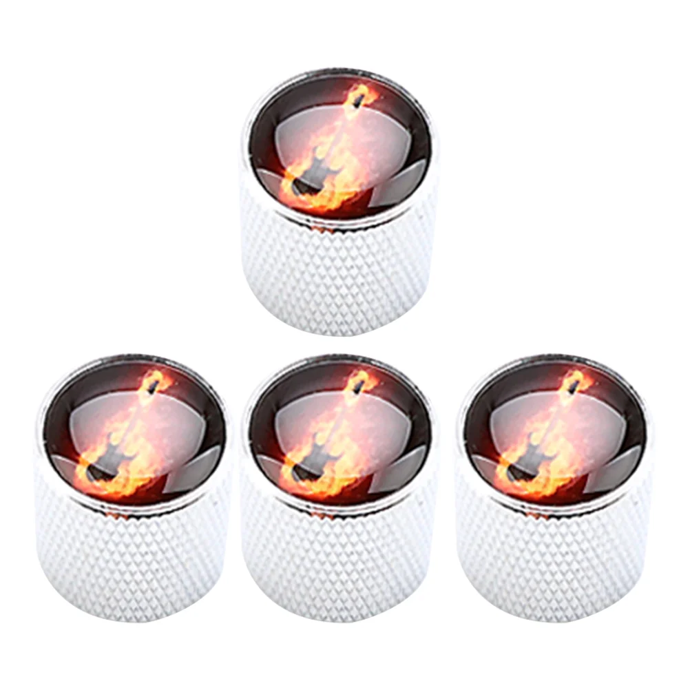 

4pcs Guitar Bass Knobs Volume Control Knobs Professional Volume Metal Knobs