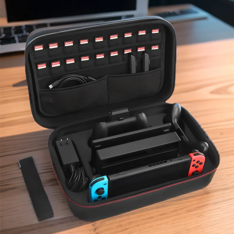 Чехол для хранения совместим с Nintendo Switch и OLED-дисплеем 18 игровыми картриджами