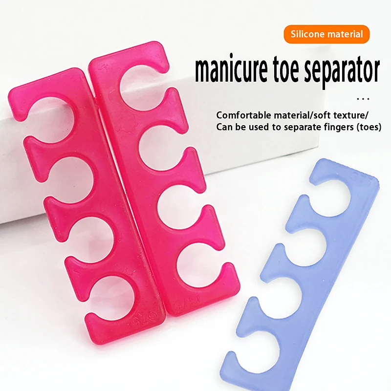 

Soft Silicone Toe Separator/Finger Spacer Divider Form For Manicure Pedicure Beauty Care Nail Art Toes Separators