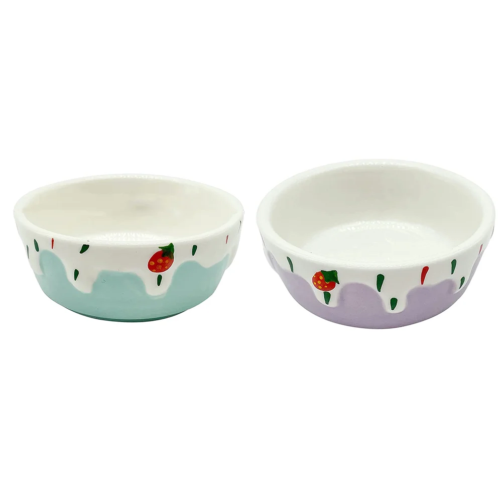 

Bowl Ceramichamster Pet Feeder Containerfeeding Dish Water Rabbit Hedgehog Guineahoming Dog Bowls Rodents Basin Plate Cute