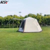 3-4 Person Hexagonal Aluminum Pole Automatic Outdoor Camping Wild Big Tent Awning Garden Pergola 245*245*168CM