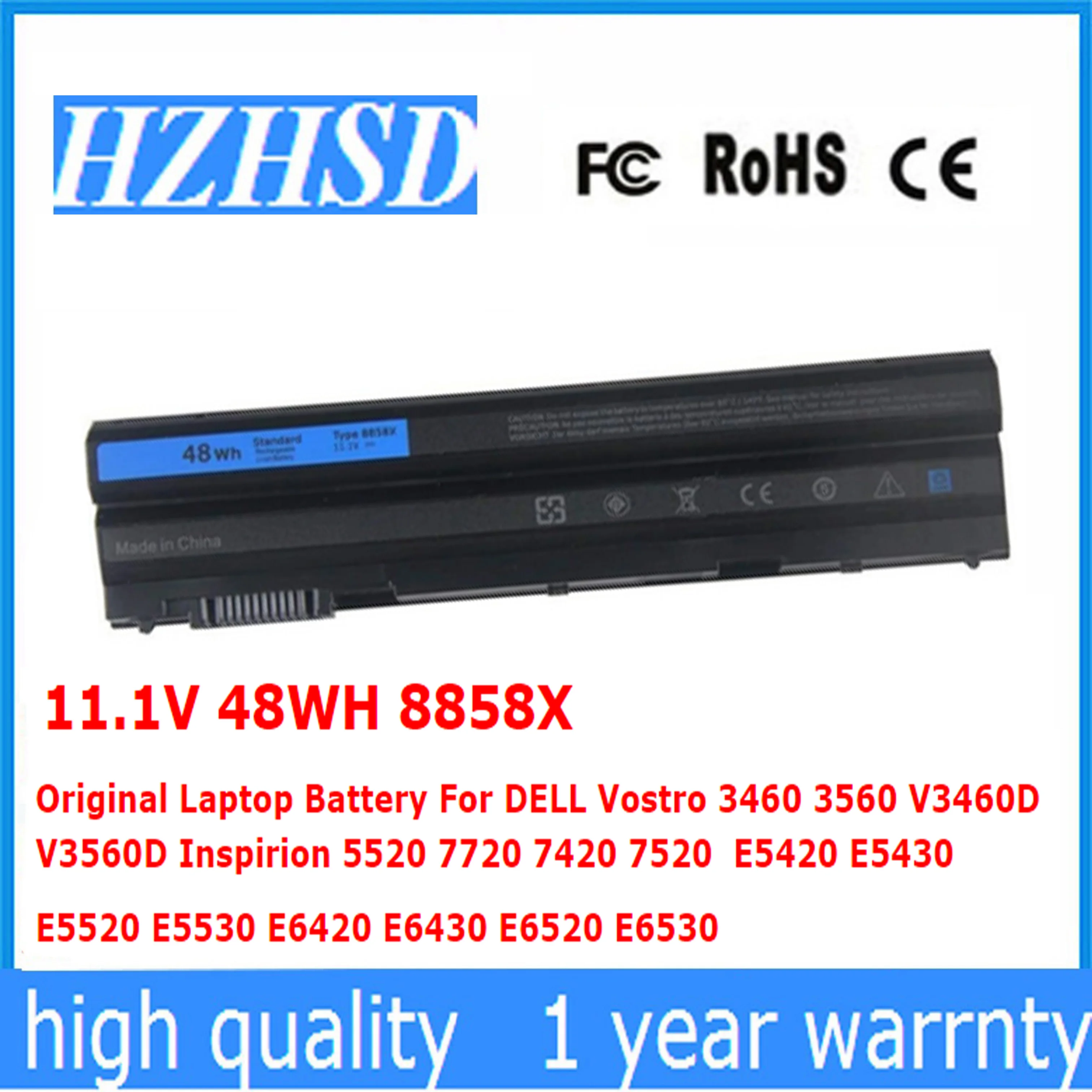 Оригинальный аккумулятор 11,1 В 48 Вт/ч 8858X для DELL 3460 3560 Inspirion 5520 7720 7420 7520 E5420 E5430 E5520 E5530 E6420 E6430 E6520 530