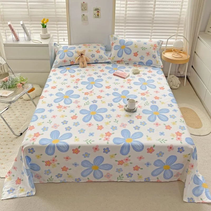 Suitable Bed Sheet Single Piece Summer Thin Pure Cotton NS Sle Double .5 Less Dormitory Female Student House Single. 3 Mi...