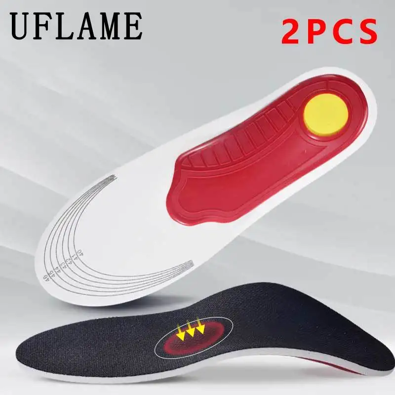 

2PCS Orthotic Insole Arch Support Sports Shock-absorbing Insole High Elastic EVA Corrective Insole Flat Foot Orthotic Padding