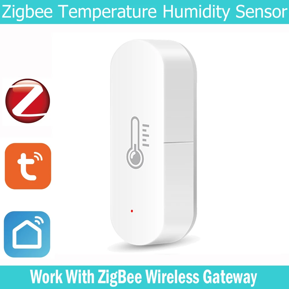 

Tuya ZigBee Smart Temperature And Humidity Sensor Work With Zigbee Gateway Hub Via Alexa Google Home SmartLife/Tuya App Control