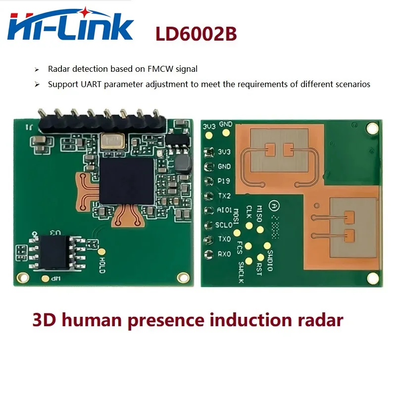 

Бесплатная доставка 60 ГГц радарный датчик LD6002B для умной автоматизации освещения детектор присутствия человека потолочное крепление отслеживание на 3 человека