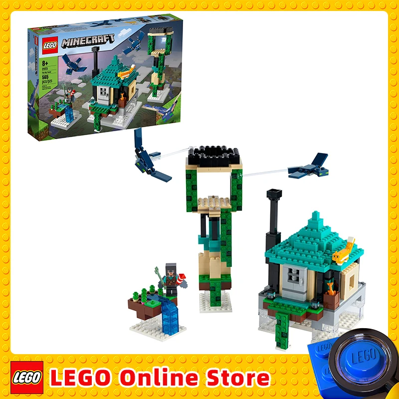 

LEGO & Minecraft The Sky Tower 21173 Fun Floating Islands Building Kit Toy with a Pilot 2 Flying Phantoms and a Cat (565 Pieces)