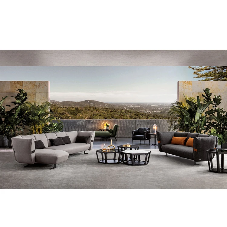 

Steel-land Apartment American style simple modern size 3 seater comfortable fabric living room furniture sofa