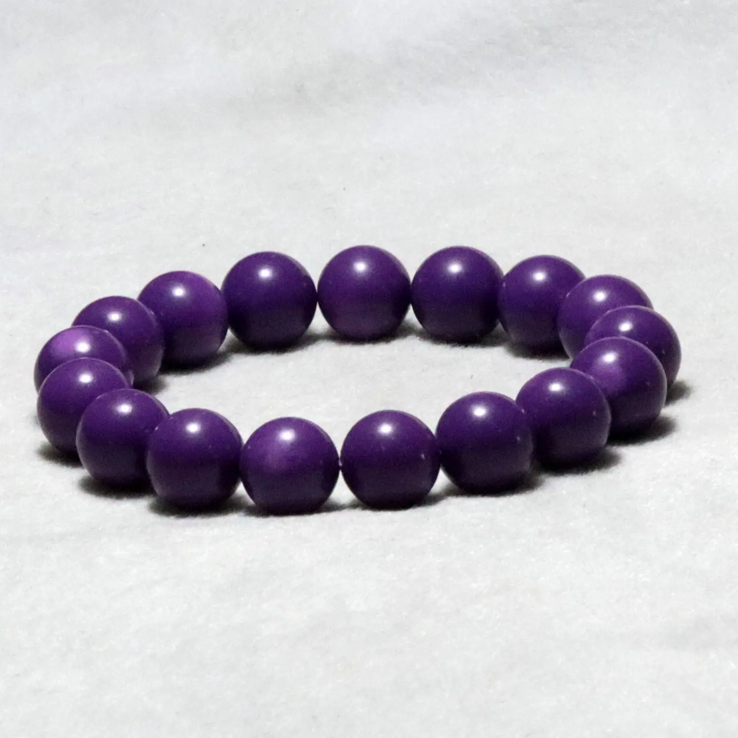 

10-11mm Bead Bracelet Fashion Jewelry Charm Pure natural Lepidolite Crystal Noble Purple Hand String