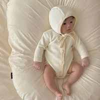 2022 autumn new baby bodysuits toddler boys one piece single breast corduroy infant girls bodysuit