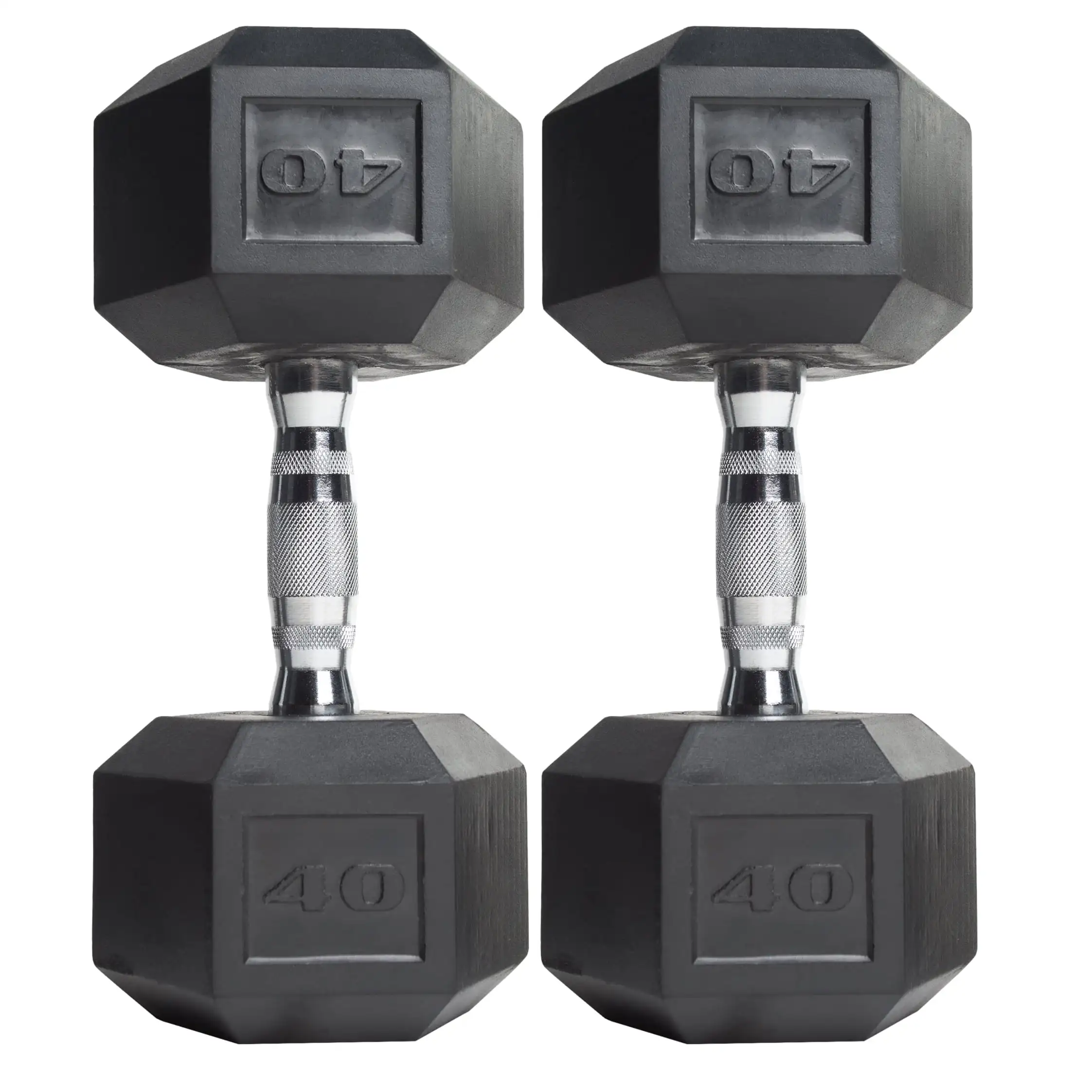 

(2 pack) Barbell Coated Hex Dumbbell, Single 40 lbs