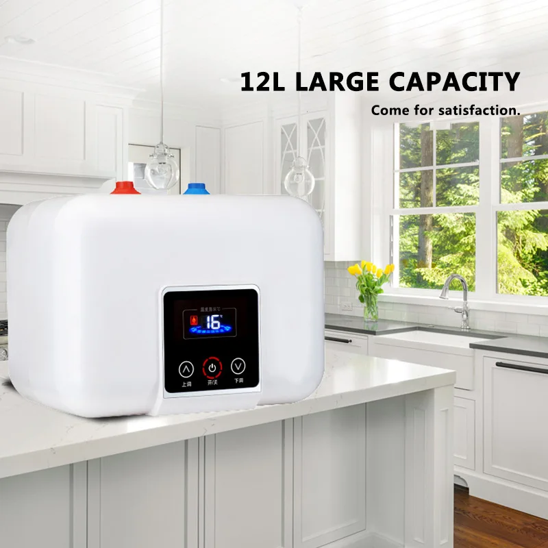 12L Small Kitchen Treasure Water Storage Type Quick-Heating Kitchen Electric Water Heater Small Household Kitchen Treasure Upper