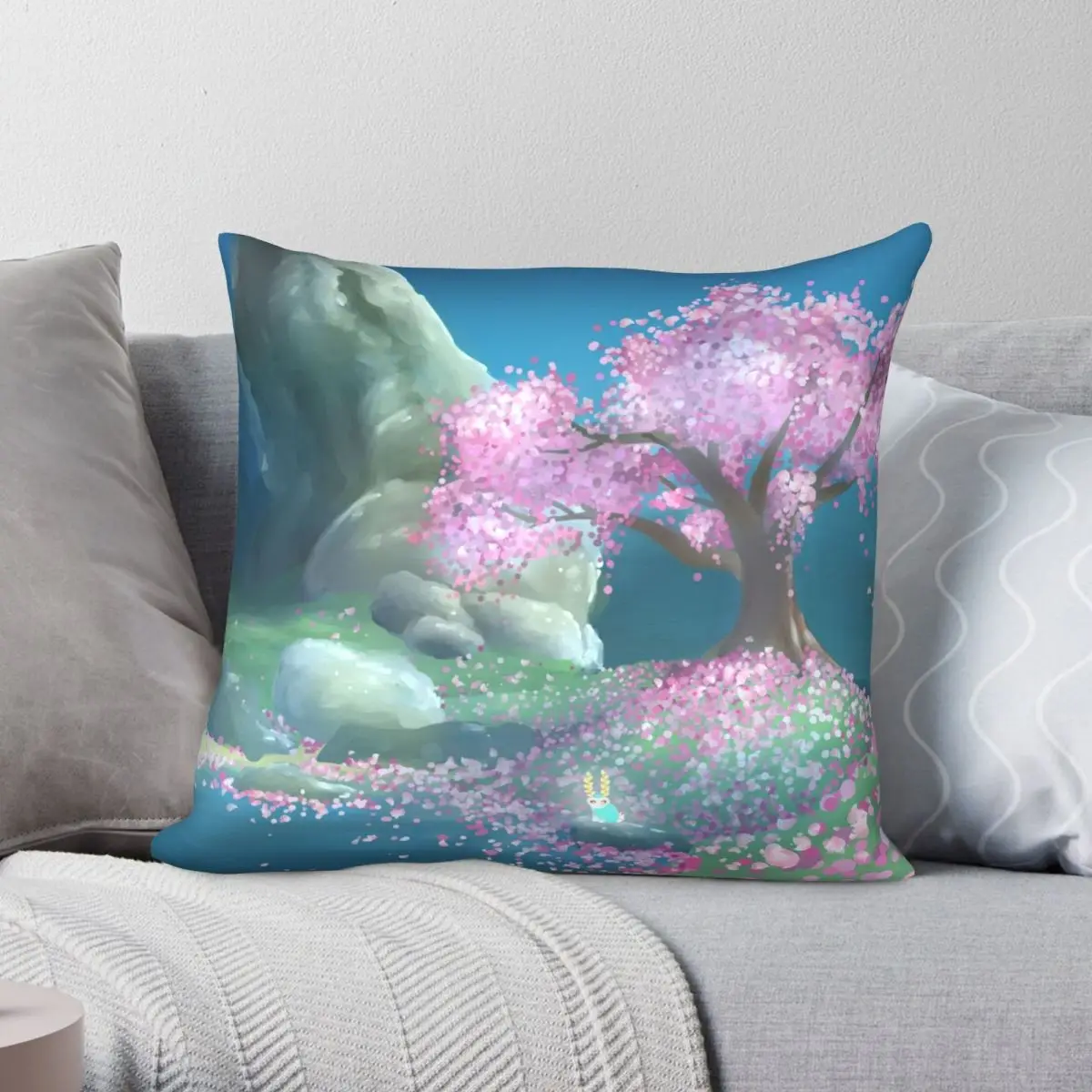 

Satori Mountain Pillowcase Polyester Linen Velvet Creative Zip Decor Pillow Case Bed Cushion Cover 18"