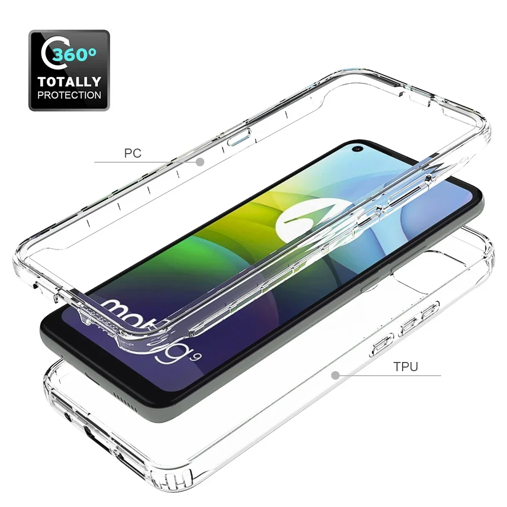 Чехол для телефона ярких цветов Motorola Moto G9 Power Funda Capa прозрачный противоударный