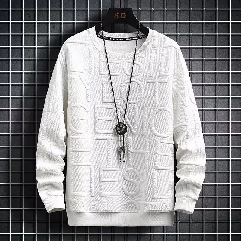 

Spring Autumn Men's Sweatshirt Korean Fashion Streetwear English Long Sleeve Top Men Trend Men Clothing Harajuku Pullover Hoodie
