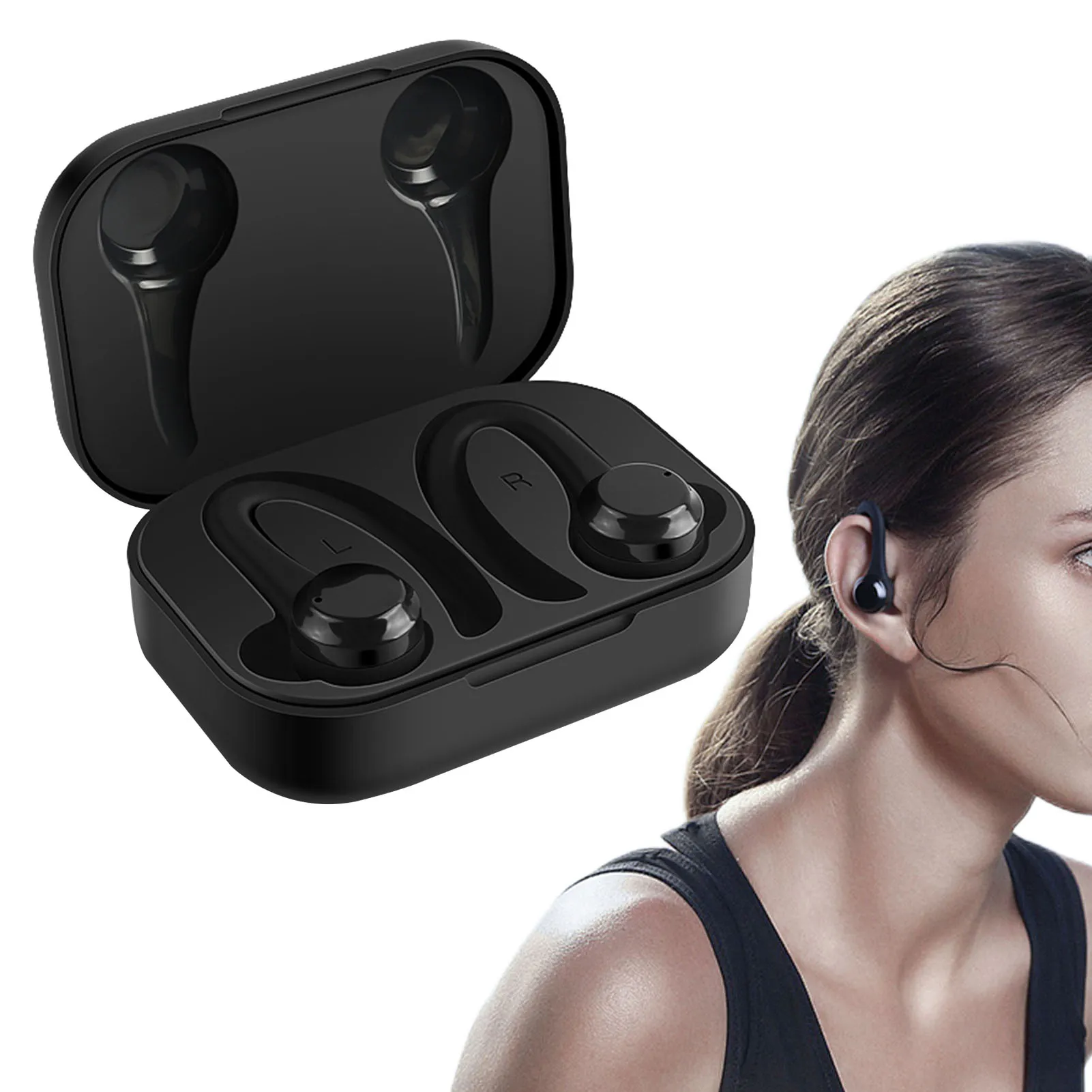 

Over-Ear Wireless Sports Earbuds IPX6 Waterproof Wireless Stereo Earphones For Indoor Gym Running Noise Cancelling Headsets