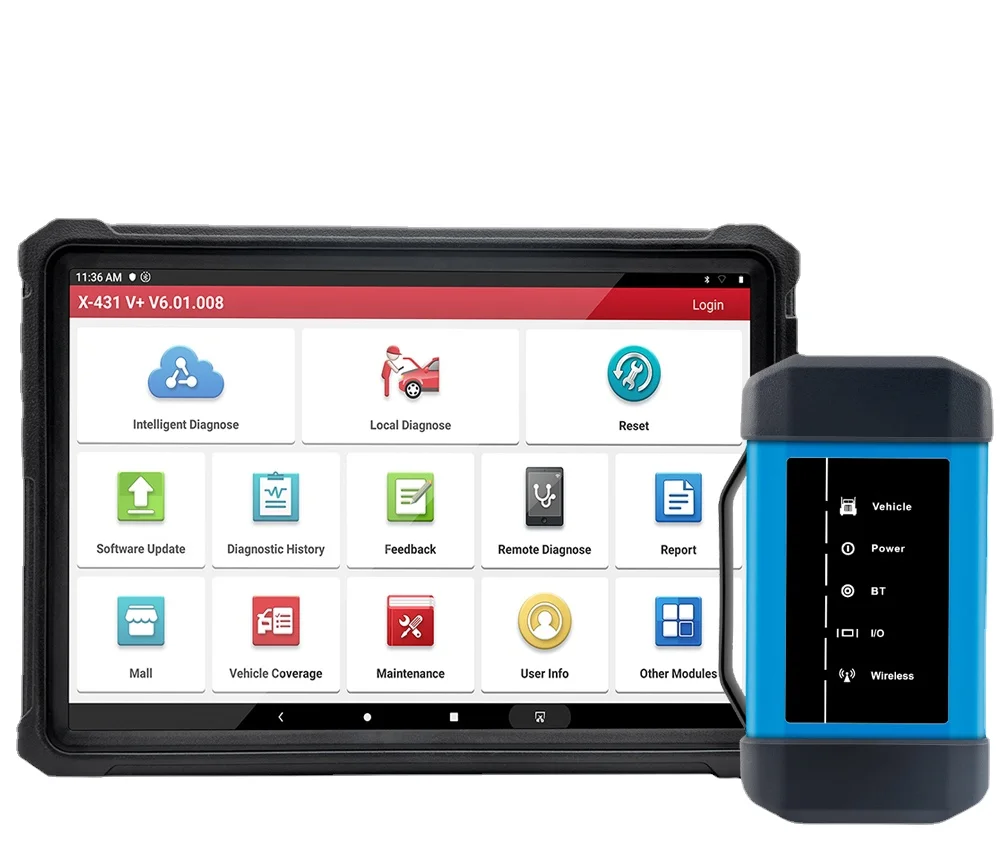 LAUNCH X431 V Plus планшет и HD 4 0 грузовик полный диагностический инструмент bluetooth obd2