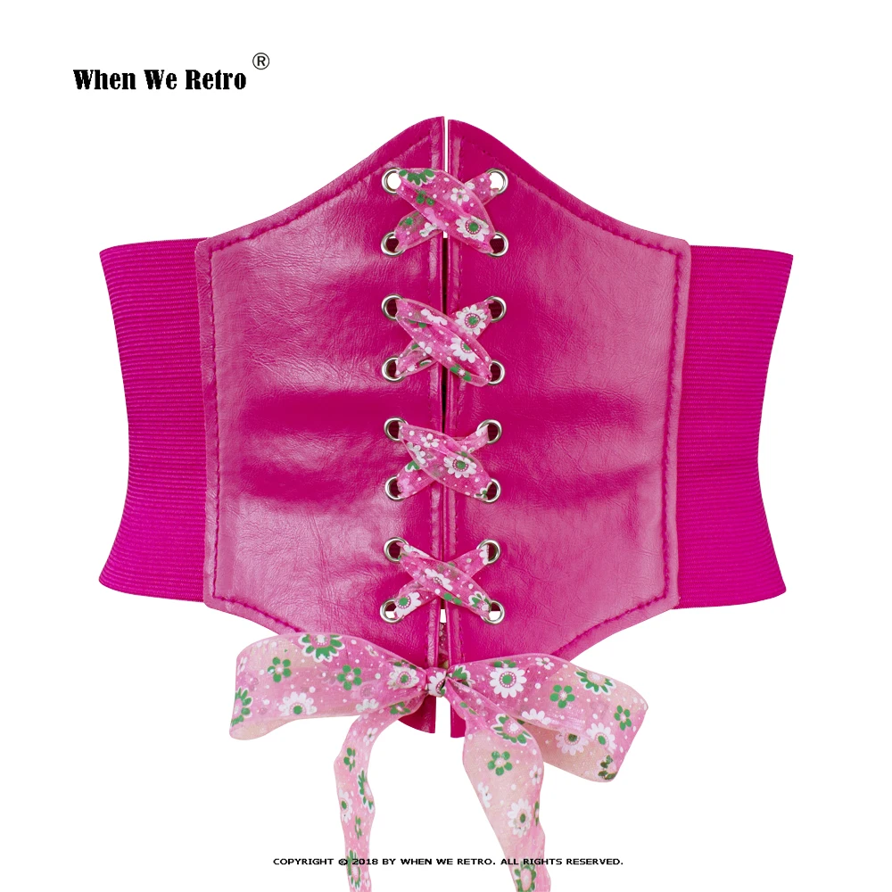 

Женский Шикарный Розовый корсет со шнуровкой, корсет для похудения на талии, корсет на шнуровке, регулируемый пояс для платья VD3474