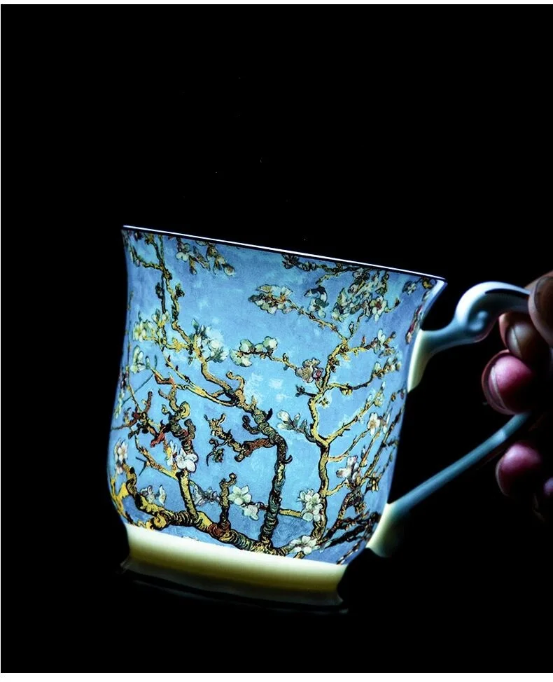 

Van Gogh's oil painting porcelain coffee cup bone China coffee cup drink cup milk cup ceramic tea cup turkish coffee canecas