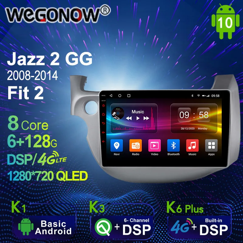 

Автомагнитола Ownice 2 Din для Honda Jazz 2 GG 2008 - 2014 Fit 2 Android 10,0 мультимедиа 4G LTE 6 ГБ ОЗУ 128 Гб ПЗУ