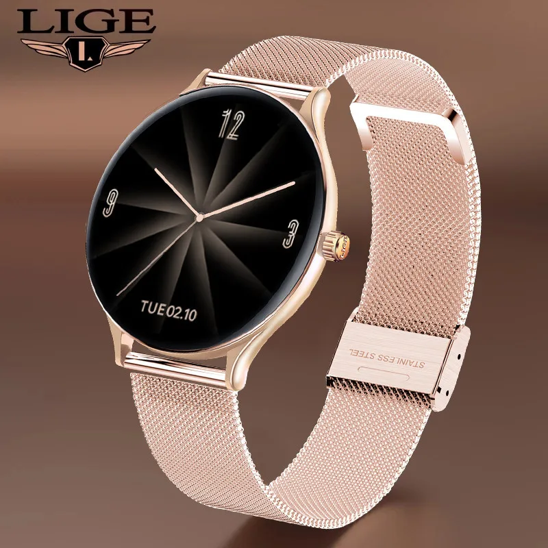 

2021 Fashion Full Circle Touch Screen Color Screen Smart Watch Women Men Sport Heart Rate Blood Pressure Waterproof Smartwatch