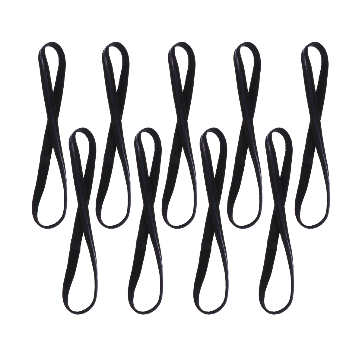 

9pcs Running Headband Stretchy Rope Football Non-slip Hair Accessories Yoga Hair Band Unisex Headband Black Fitness man