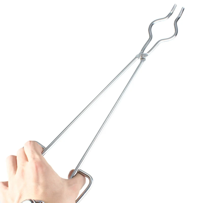 Зажим для тигля 45 см из нержавеющей стали держатель плоскогубцев плавильной печи
