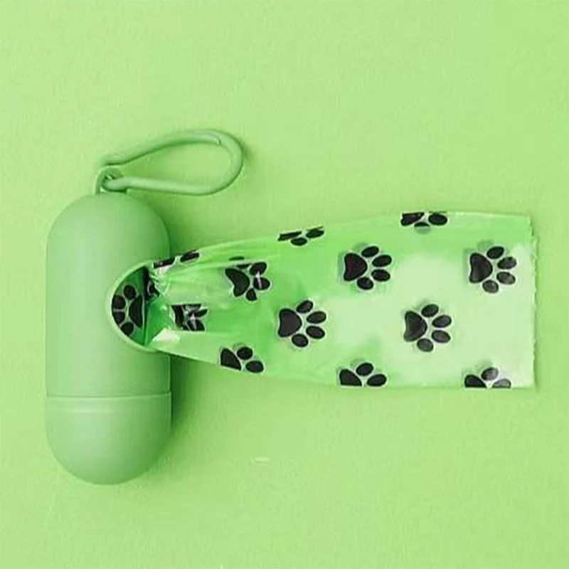 

Dog garbage bag degradable pet garbage portable paw print bag odorless safe cat and dog cleaning supplies
