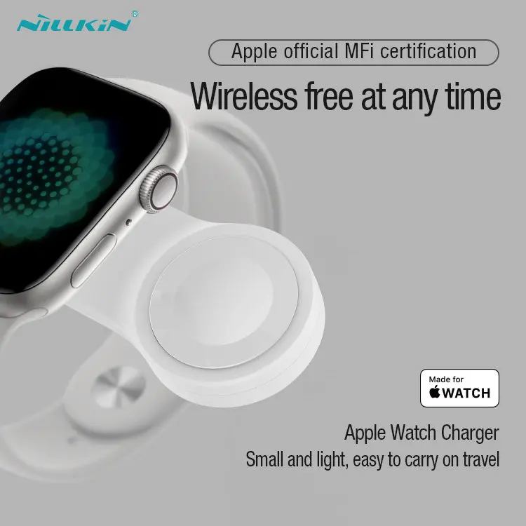 

NILLKIN Type-C Strong Magnetic Mini Wireless Watch Charger for Apple Watch Series 8 7 6 5 4 3 2 1 /Ultra /SE