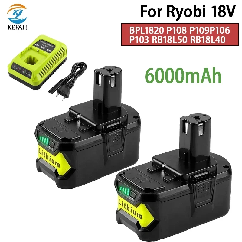 P108 RB18L20 для Ryobi 18 В литий-ионный аккумулятор One P102 P103 Сменный BPL1820 RB18L50 RB18L40