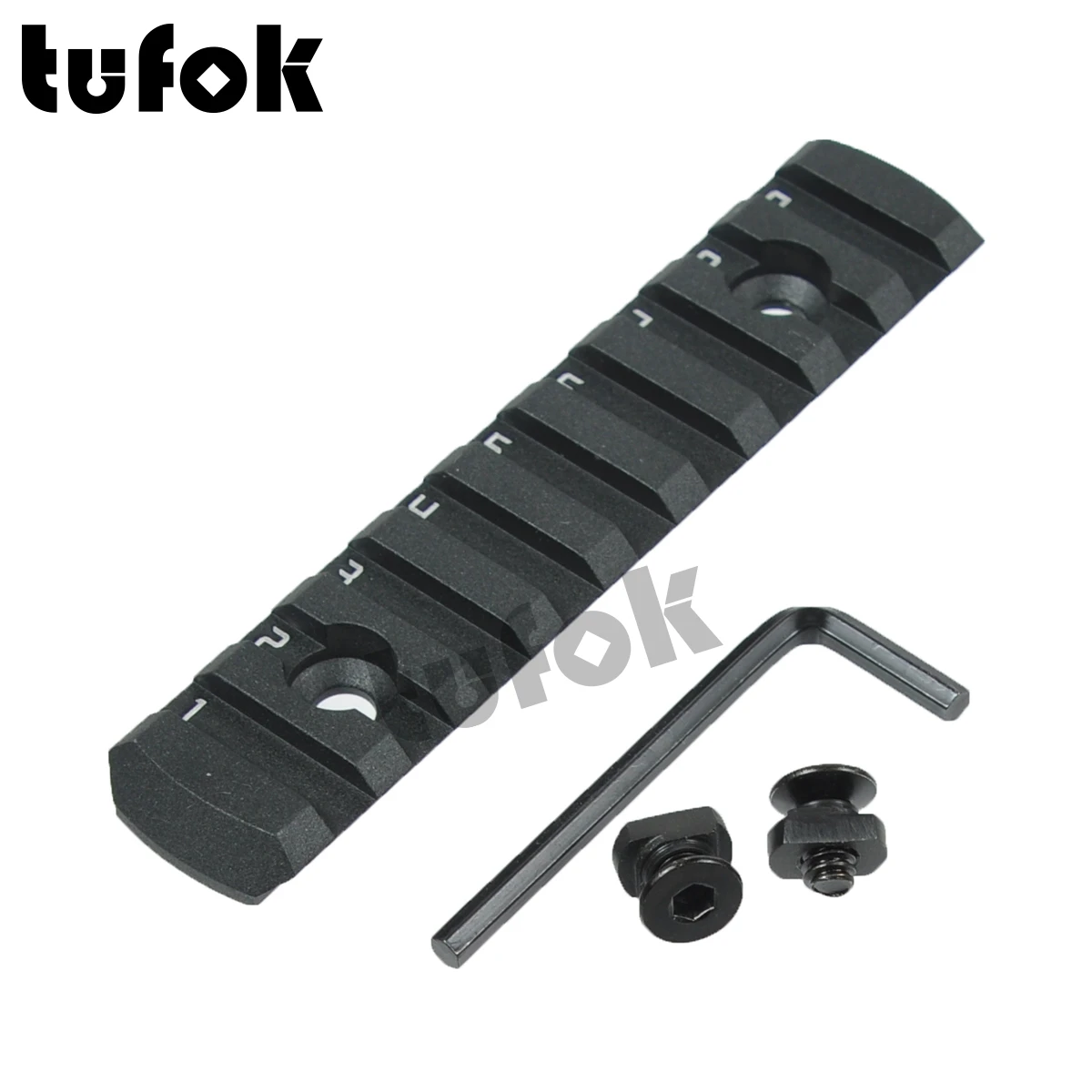 

TuFokTactical 9 Slots M-lok Picatinny Rail Rifle Scope Mount Rails Section Adapter Mlok Side Rail System Aluminum