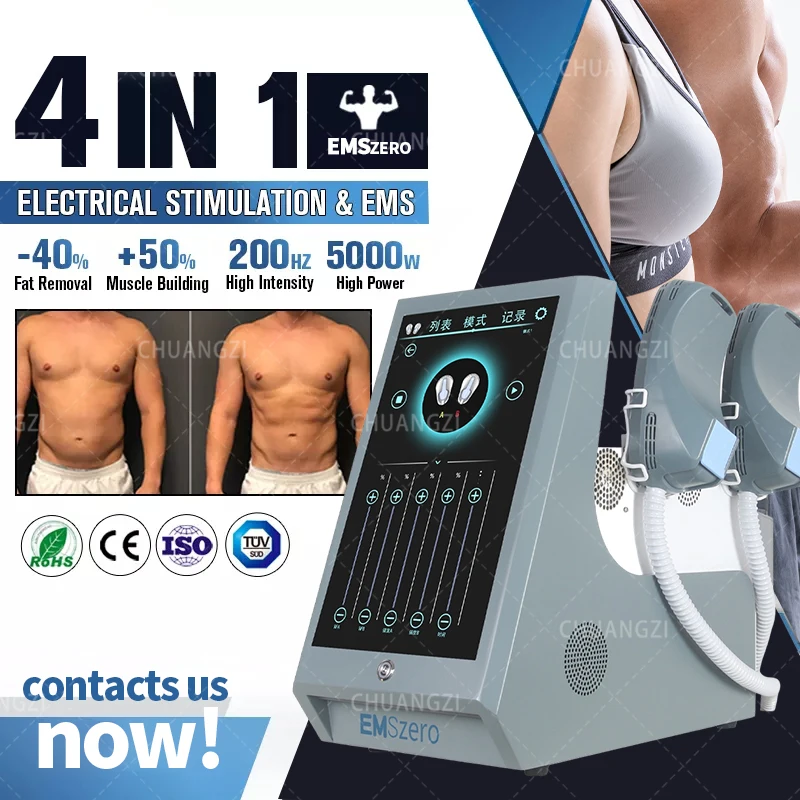 

HI-EMT Ems Muscle Stimulation dls emslim Neo RF EMSzero Machine Electromagnetic Tesla four Handles Body Sculpting Machine Muscle