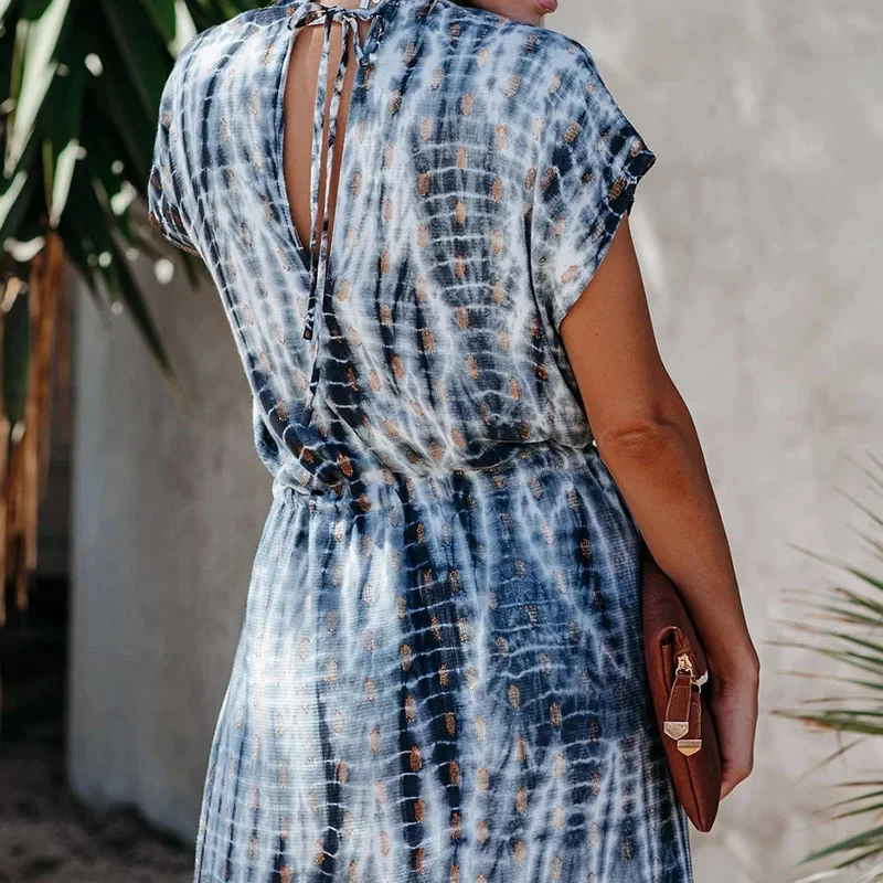 Новинка 2022 женское модное платье с v-образным вырезом и боковым разрезом поясом