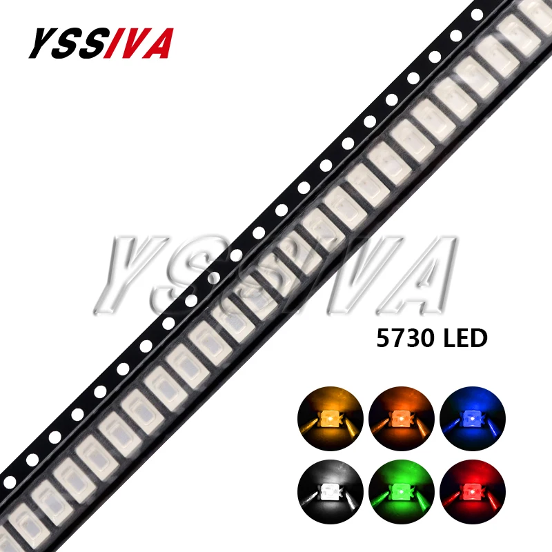 100 шт. 0402 0603 0805 1206 1210 3528 SMD LED красный желтый зеленый Белый Синий Оранжевый