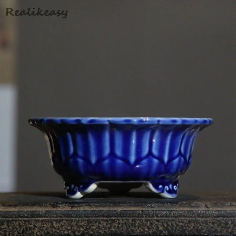 Цветочный горшок в китайском стиле с фиолетовым песком Домашний Настольный