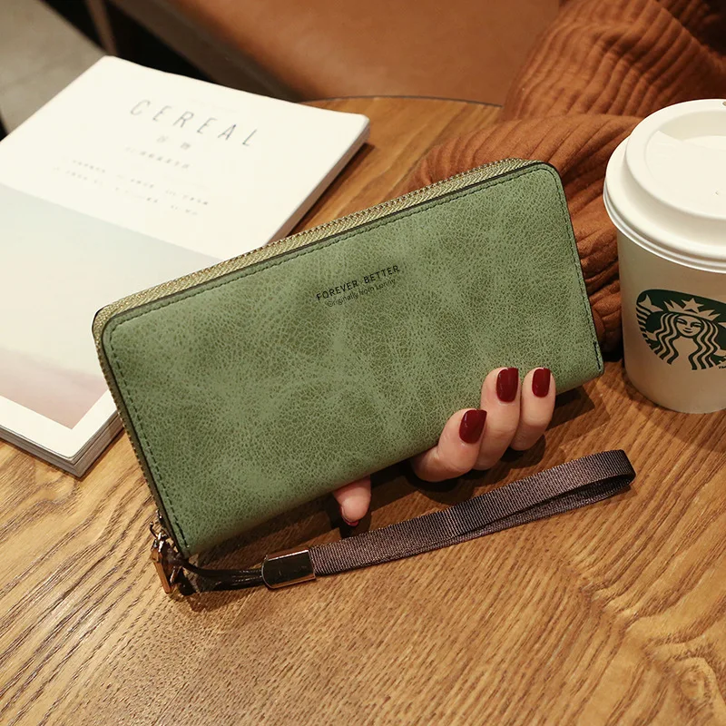 Ladies holding a long wallet 2023 new Korean handbag multi-function card bag mobile phone bag change Lady purse