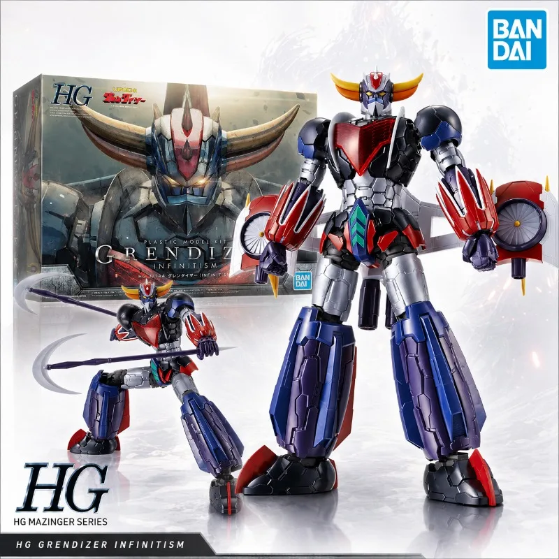 Фото Оригинальный пластиковый конструктор Bandai HG 1/144 Grendizer Infinitism UFO Robot Grendizer, аниме-меха, подвижные суставы, коллекционная фигурка №1