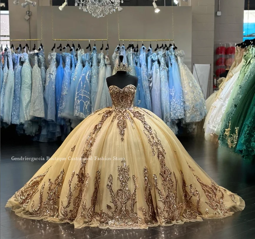 Роскошное платье принцессы 15 Quinceanera Ginger Тюлевое кружевное пончо с аппликацией и