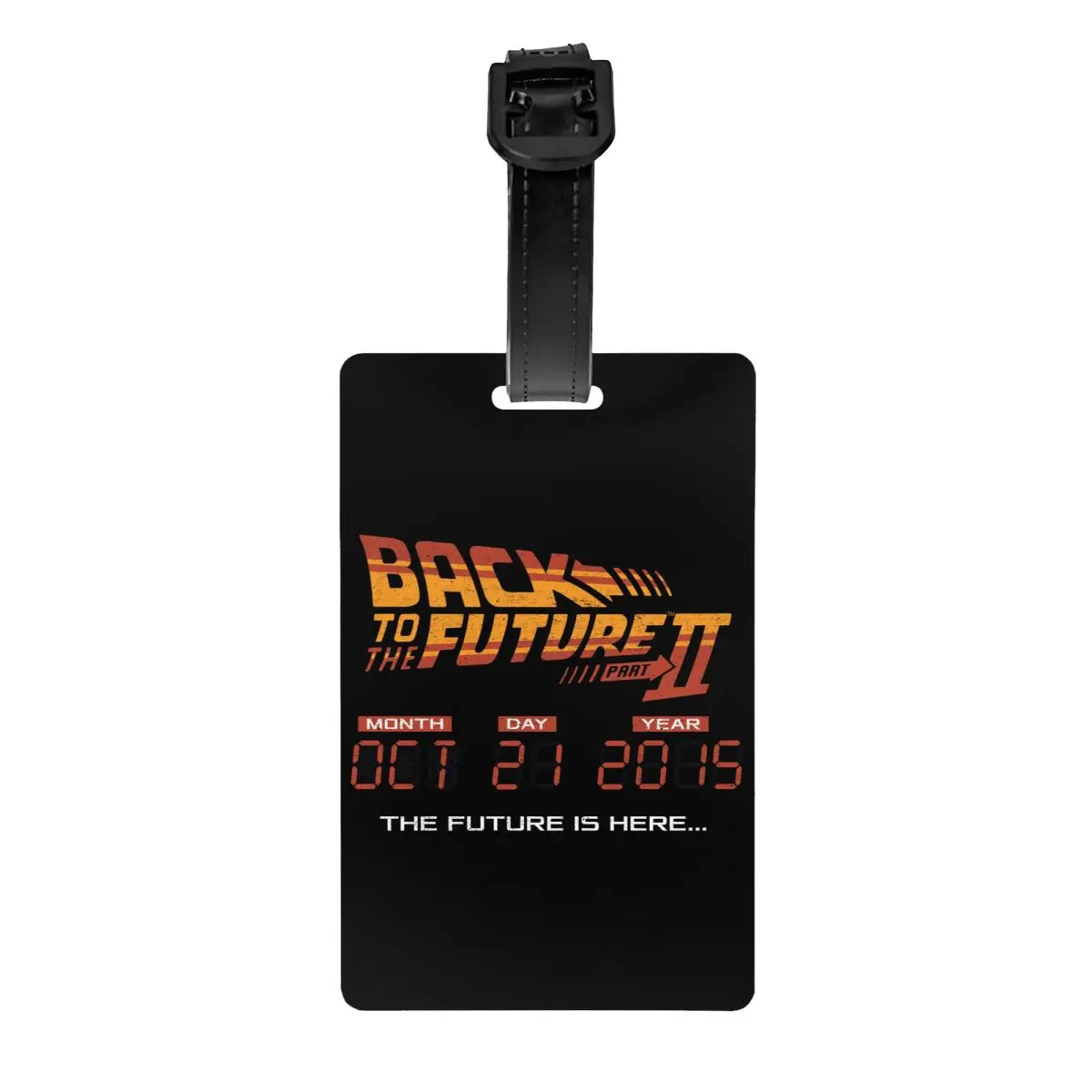 

Hill Valley Luggage Tag for Suitcases Back to The Future Marty Mcfly Movie Privacy Cover Name ID Card